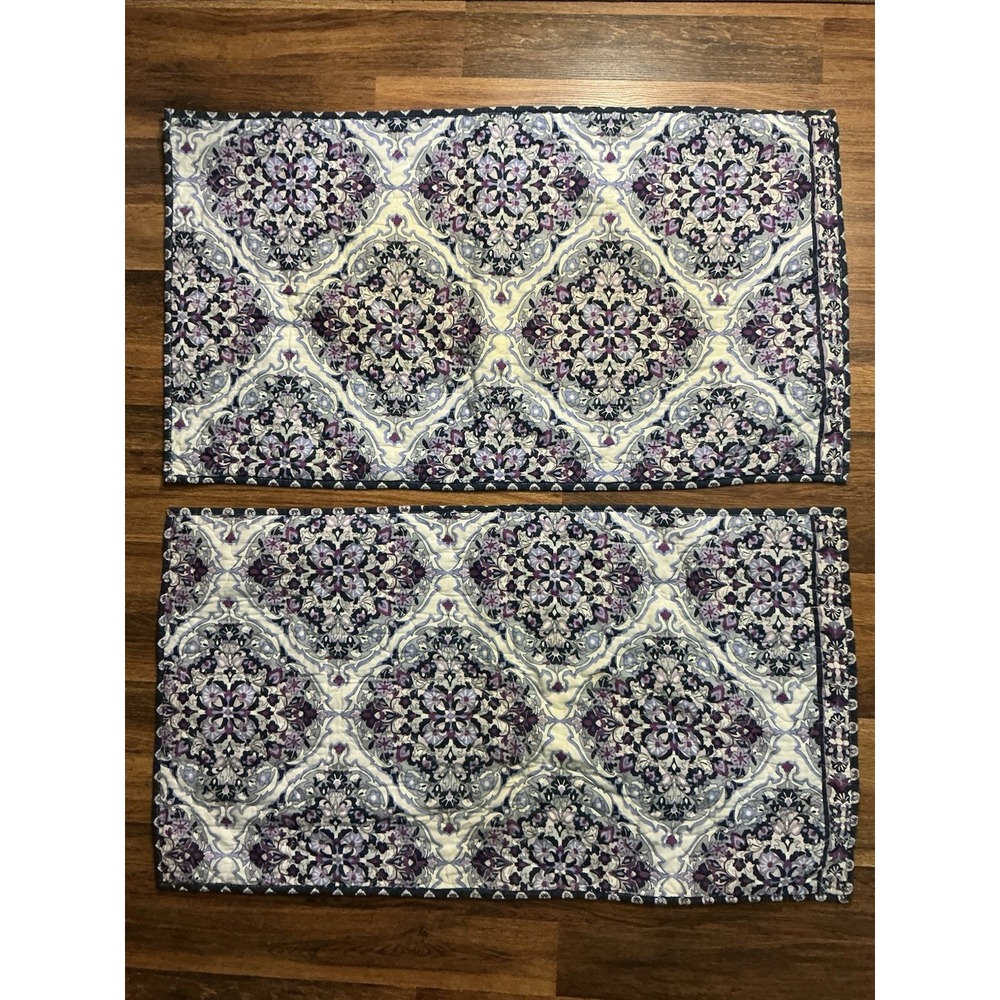 Pair Of Vera Bradley Regal Rosette Shams King Amethyst/Purple